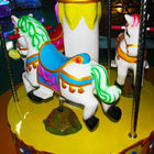 Đồng tiền vận hành Vòng xoay vui vẻ Kiddie Rides 3 chỗ ngồi Mini Carousel cho mẫu giáo