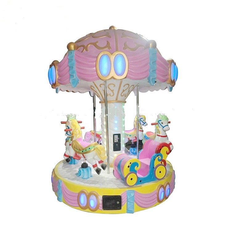 Carousel Ride Kids Arcade Machine dành cho 6 người chơi Chất liệu sợi thủy tinh Trọng lượng 350kg